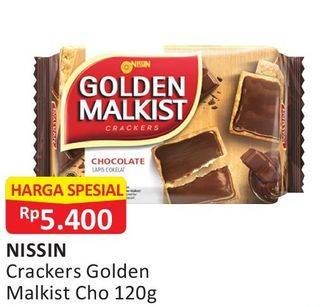 Promo Harga NISSIN Golden Malkist Chocolate 120 gr - Alfamart