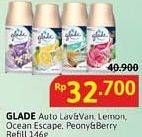Promo Harga Glade Matic Spray Refill Lavender Vanilla, Lemon, Ocean Escape, Peony Berry Bliss 146 ml - Alfamidi