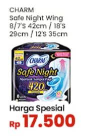 Promo Harga Charm Safe Night Gathers 42cm, Wing 29cm, Wing 35cm 7 pcs - Indomaret