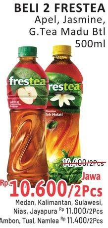 Promo Harga Frestea Minuman Teh Apple, Original, Green Honey 500 ml - Alfamidi