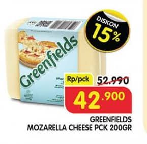Promo Harga Greenfields Cheese Mozzarella 200 gr - Superindo