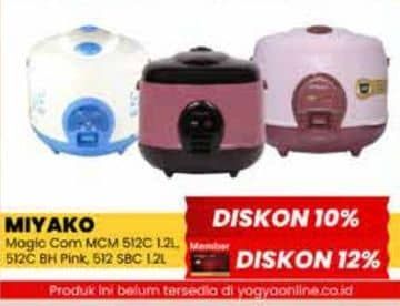 Promo Harga Miyako MCM-512 | Rice Cooker 1.2ltr  - Yogya