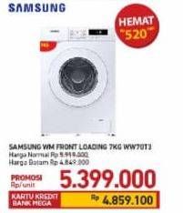 Promo Harga SAMSUNG WW70T3020WW/SE Washing Machine with Quick Wash and Drum Clean  - Carrefour