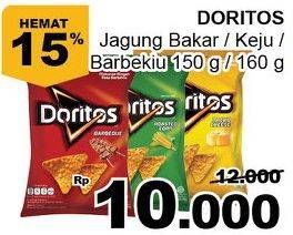 Promo Harga DORITOS Keripik Roasted Corn, Nacho Cheese, BBQ 150 gr - Giant