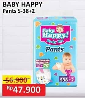 Promo Harga Baby Happy Body Fit Pants S38+2 40 pcs - Alfamart