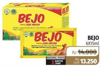 Promo Harga BINTANG TOEDJOE Bejo Jahe Merah per 6 sachet 15 ml - Lotte Grosir