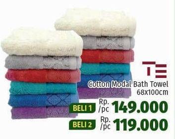 Promo Harga T E Cotton Modal Bath Towel All Variants  - LotteMart