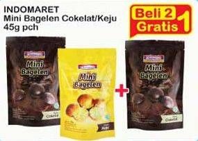 Promo Harga INDOMARET Mini Bagelen Cokelat, Keju per 2 pouch 45 gr - Indomaret