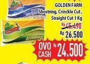 Promo Harga GOLDEN FARM French Fries Shoestring, Crinkle, Straight 1 kg - Hypermart