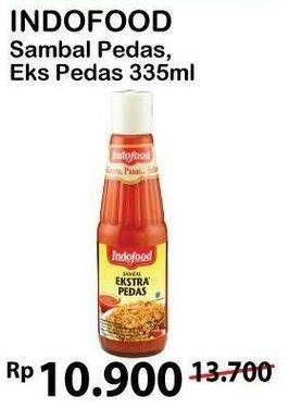 Promo Harga INDOFOOD Sambal Pedas, Ekstra Pedas 335 ml - Alfamart