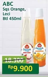 Promo Harga ABC Syrup Squash Delight Leci, Jeruk Florida 460 ml - Alfamart