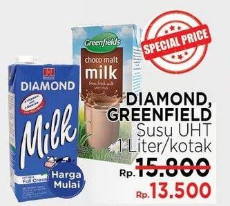 Promo Harga Diamond, Greenfield Susu UHT  - LotteMart
