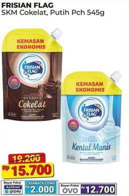 Promo Harga Frisian Flag Susu Kental Manis Cokelat, Putih 200 gr - Alfamart