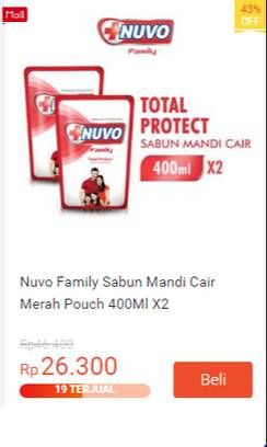 Promo Harga Nuvo Body Wash Total Protect 450 ml - Shopee