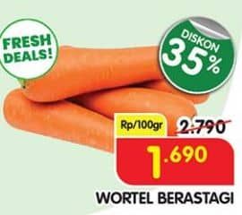 Promo Harga Wortel Berastagi per 100 gr - Superindo