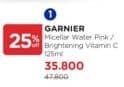 Promo Harga Garnier Micellar Water Pink, Vitamin C 125 ml - Watsons