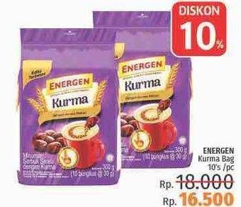 Promo Harga ENERGEN Cereal Instant Kurma per 10 sachet - LotteMart