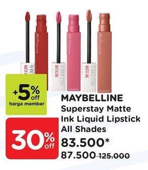 Promo Harga MAYBELLINE Super Stay Matte Ink All Variants 5 ml - Watsons