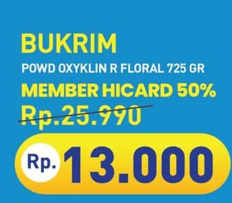 Promo Harga Bukrim Oxy Klin Power Romantic Floral 750 gr - Hypermart