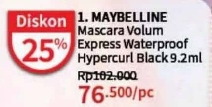 Promo Harga Maybelline Hypercurl Volum Express 9 ml - Guardian
