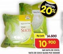 Promo Harga 365 Nata De Coco Slices 1000 gr - Superindo