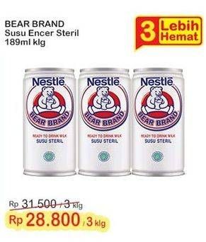 Promo Harga Bear Brand Susu Steril 189 ml - Indomaret