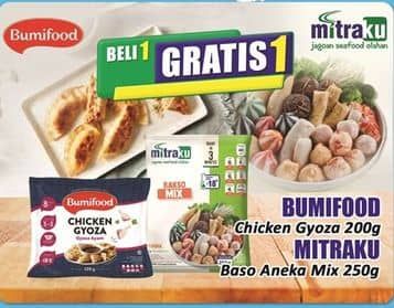 Promo Harga Bumifood Chicken Gyoza/Mitraku Bakso Seafood Mix   - Hari Hari