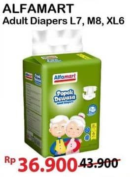 Promo Harga Alfamart Adult Diapers M8, L7, XL6 6 pcs - Alfamart