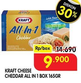 Promo Harga KRAFT All in 1 Cheddar 165 gr - Superindo