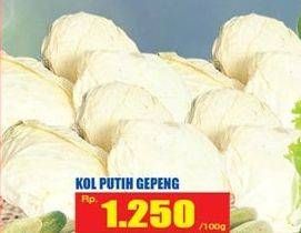 Promo Harga Kol Putih Gepeng per 100 gr - Hari Hari