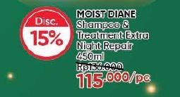 Harga MOIST DIANE Shampoo & Treatment Extra Night Reapir 450ml