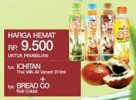 Promo Harga ICHITAN Thai Milk Tea + BREAD CO Roti Coklat  - Yogya