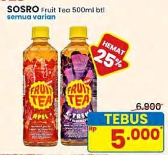 Promo Harga Sosro Fruit Tea All Variants 500 ml - Indomaret