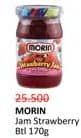 Promo Harga Morin Jam Strawberry 170 gr - Alfamidi