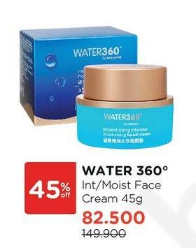 Promo Harga WATER 360 BY WATSONS Instan Moist Facial Cream 45 gr - Watsons