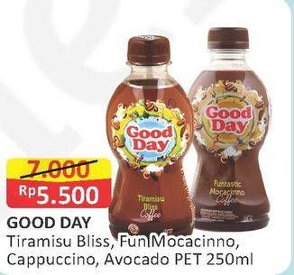Promo Harga Good Day Coffee Drink Tiramisu, Funtastic Mocacinno, Cappucino, Avocado Delight 250 ml - Alfamart