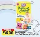 Promo Harga Baby Happy Baby Diapers Pants Fun & Comfort M32, L28 28 pcs - Alfamart