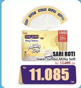 Promo Harga Sari Roti Roti Tawar Milky Soft 500 gr - Hari Hari