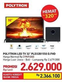 Promo Harga POLYTRON PLD 32B1550 | Cinemax Soundbar 32"  - Carrefour