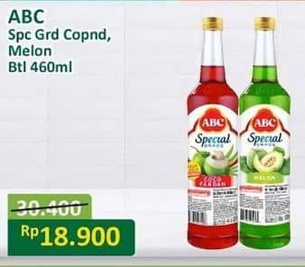 Promo Harga ABC Syrup Special Grade Melon, Coco Pandan 485 ml - Alfamart