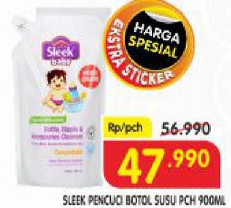 Promo Harga SLEEK Baby Bottle, Nipple and Accessories Cleanser 900 ml - Superindo