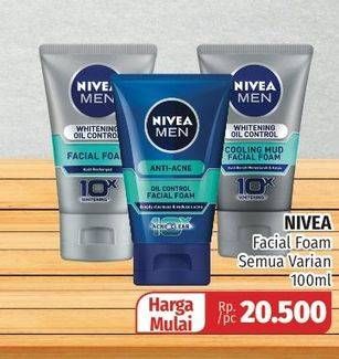 Promo Harga NIVEA MEN Facial Foam All Variants 100 ml - Lotte Grosir
