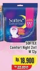 Promo Harga Softex Comfort Night 2 In 1 12 pcs - Alfamart