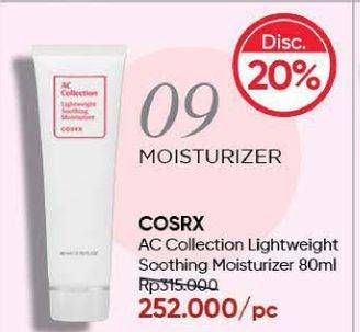 Promo Harga COSRX AC Collection Lightweight Soothing Moisturizer 80 ml - Guardian