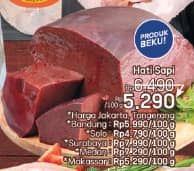 Promo Harga Beef Liver (Hati Sapi) per 100 gr - LotteMart