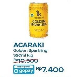 Promo Harga ACARAKI Golden Sparkling 320 ml - Indomaret