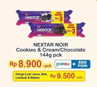 Promo Harga Nabati Nextar Noir Cookies Cream, Richoco 144 gr - Indomaret