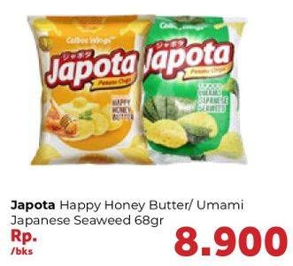 Promo Harga JAPOTA Potato Chips Happy Honey Butter, Umami Japanese Seaweed 68 gr - Carrefour