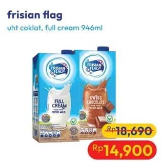 Promo Harga Frisian Flag Susu UHT Purefarm Swiss Chocolate, Full Cream 946 ml - Hypermart