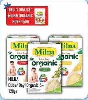 Promo Harga MILNA Bubur Bayi Organic 120 gr - Hypermart